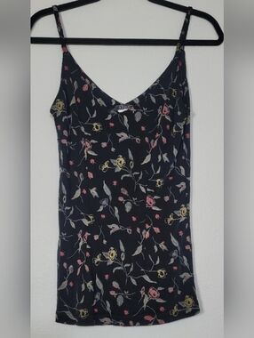 Y2K Kookai Floral Cami Top Size XS/S Rayon Whimsigoth Fairycore 90s Feminine